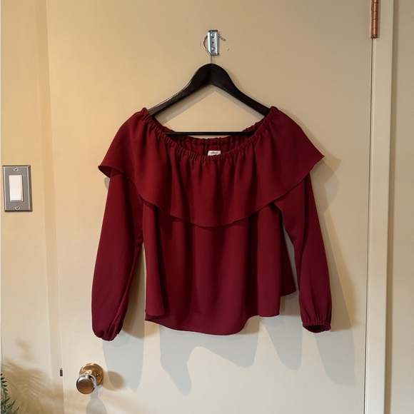 Wilfred Red Blouse off the shoulder size small - Picture 1 of 4